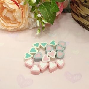 Valentines heart cabochons, flatbacks, charms